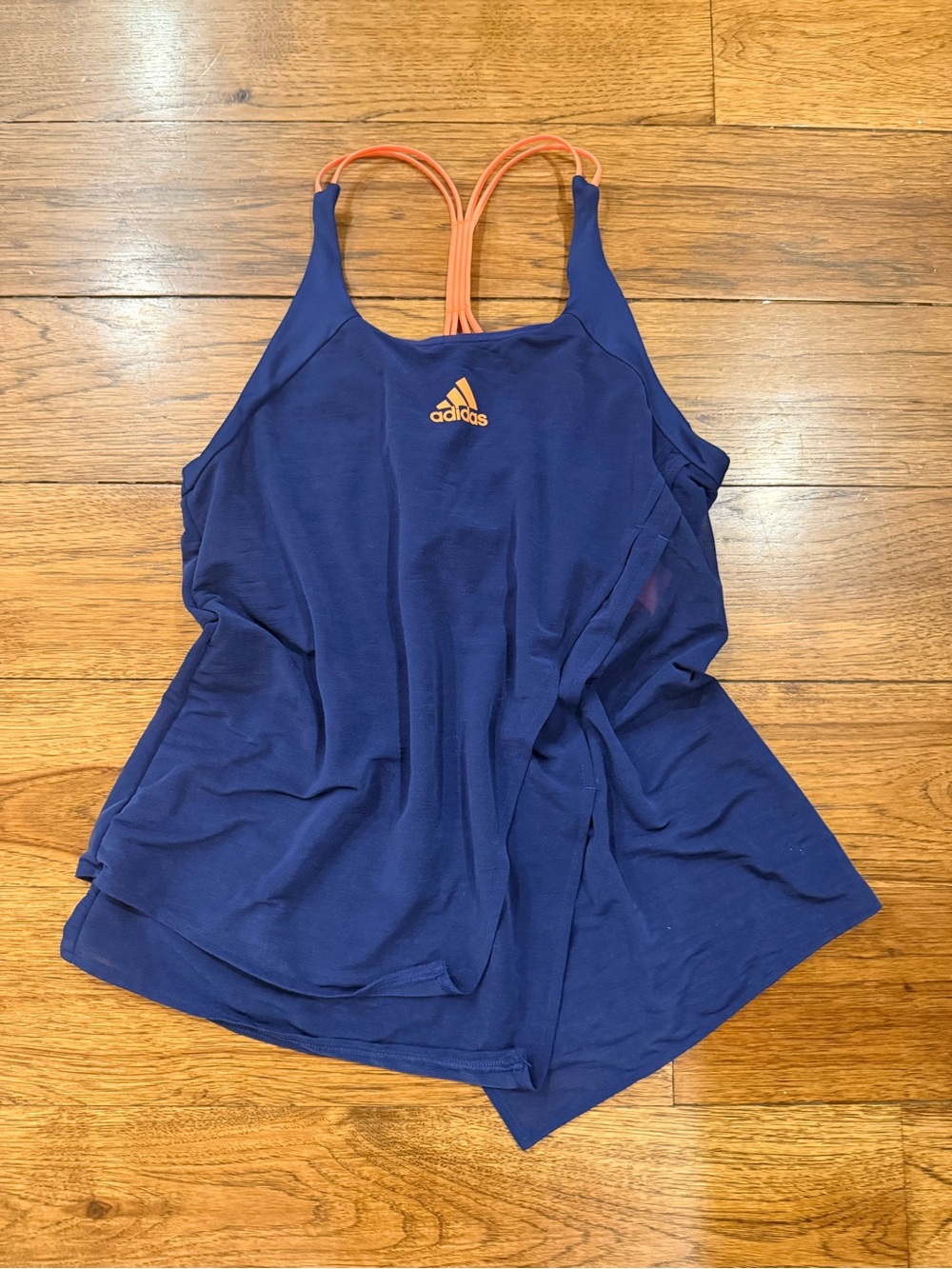NEVER WORN adidas Women's Navy Tank with Orange Straps